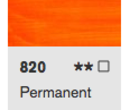 820 Permanent Orange (πορτοκαλί σταθερό) - 250ml